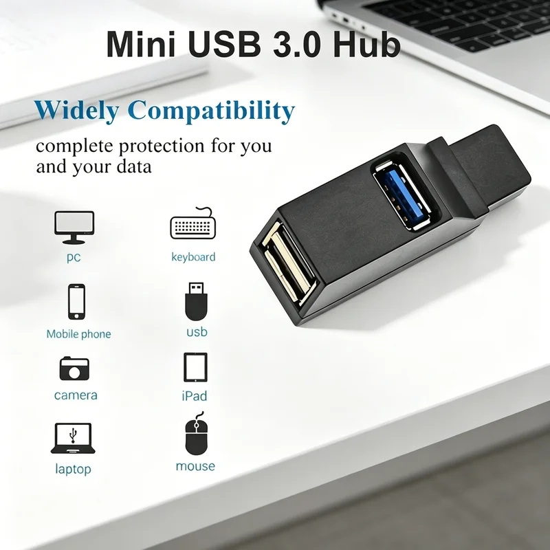 Laptop Accessories Macbook - Hub USB 3.0 2.0 Rotativo com
