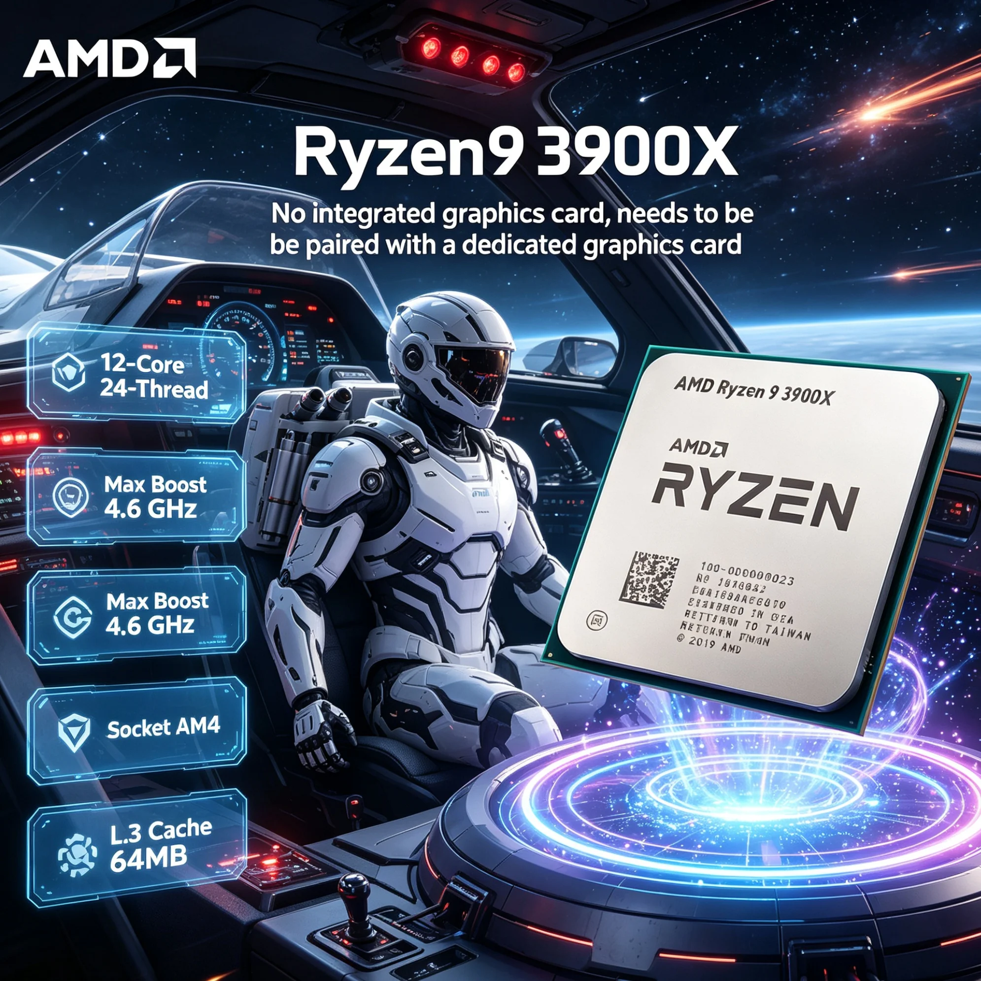 Amd Cpu Ryzen 9 - AMD Ryzen 9 3900X 12 Núcleos