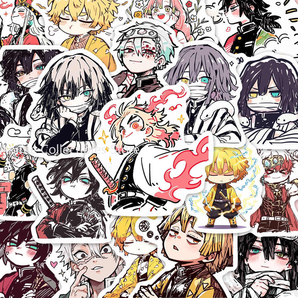 Laptop Original Accessories - 55 pçs demon slayer kamado tanjirou