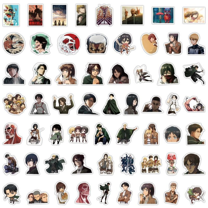 Laptop Related Accessories - 60 Adesivos de Anime Attack on