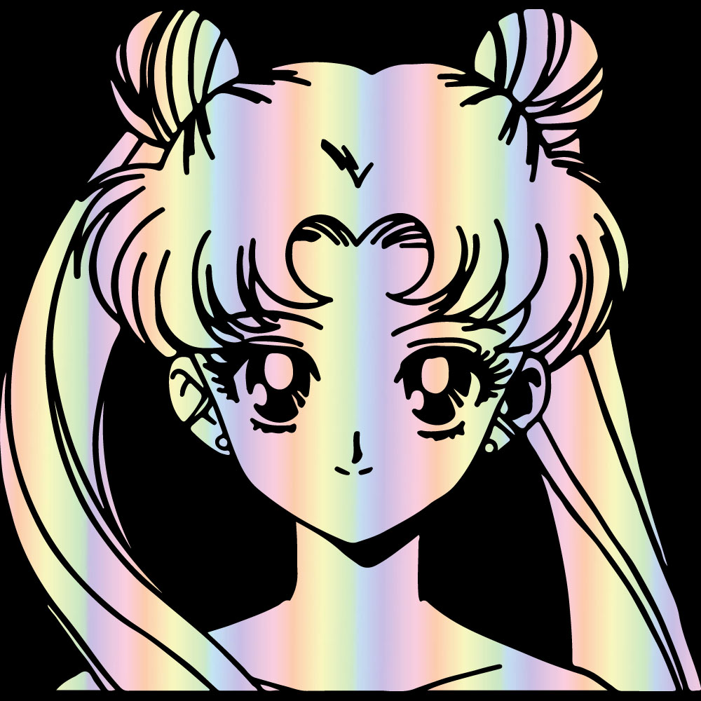 Laptop Accessories Girls - Waterproof Holographic Vinyl Decal, Pretty Girl