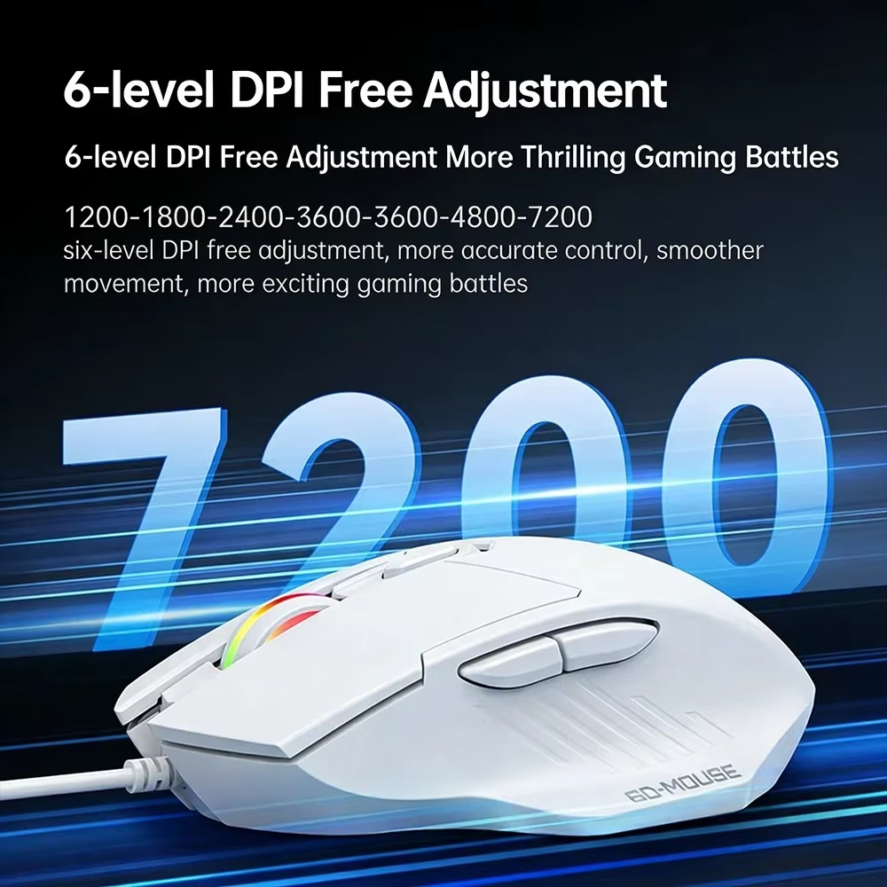 KEBIDUMEI Mouse com fio 7200DP - Laptop Electronics Accessories avaliação e preço