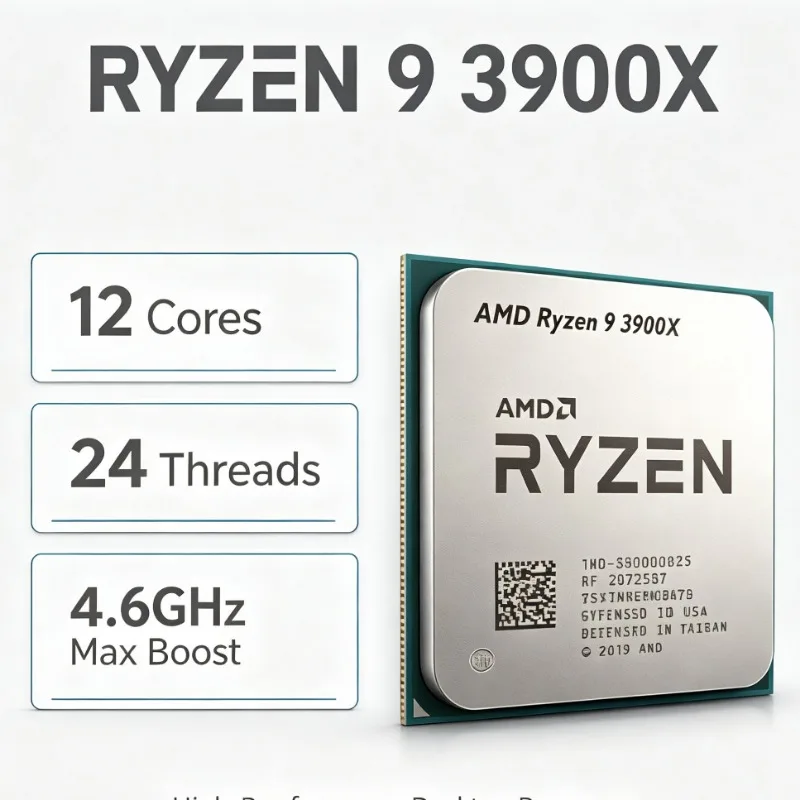 Processador AMD Ryzen 9 3900X, - Amd Cpu Ryzen 9 avaliação e preço