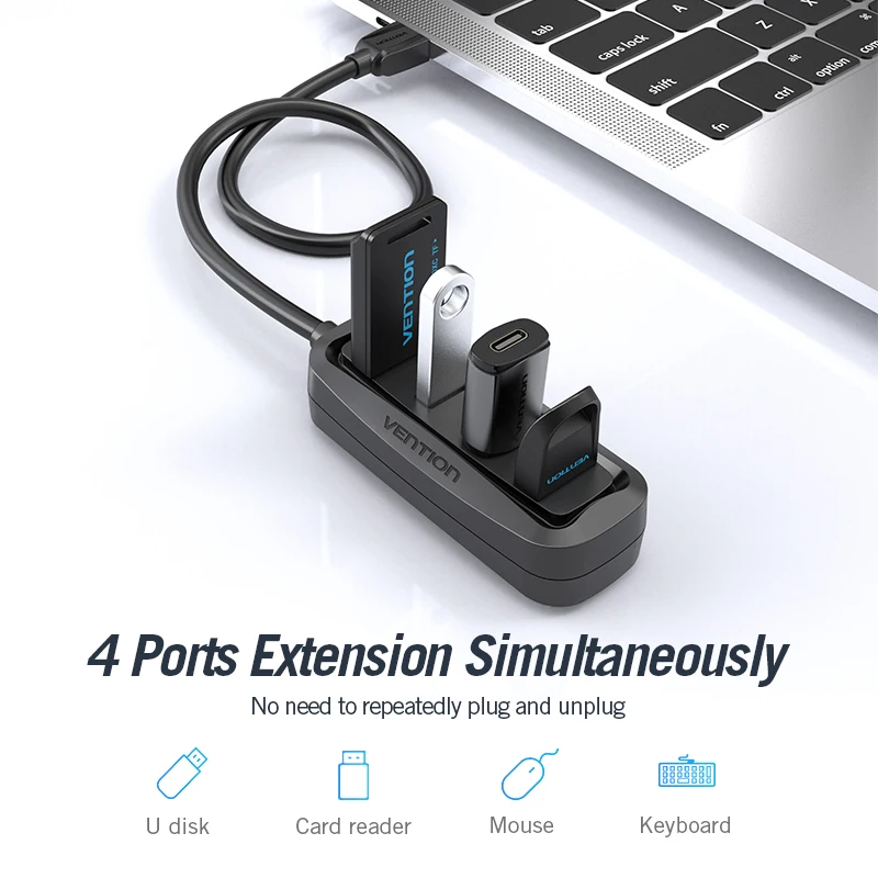 Vention USB 2.0 HUB 4 portas c - Laptop Accessories Macbook avaliação e preço