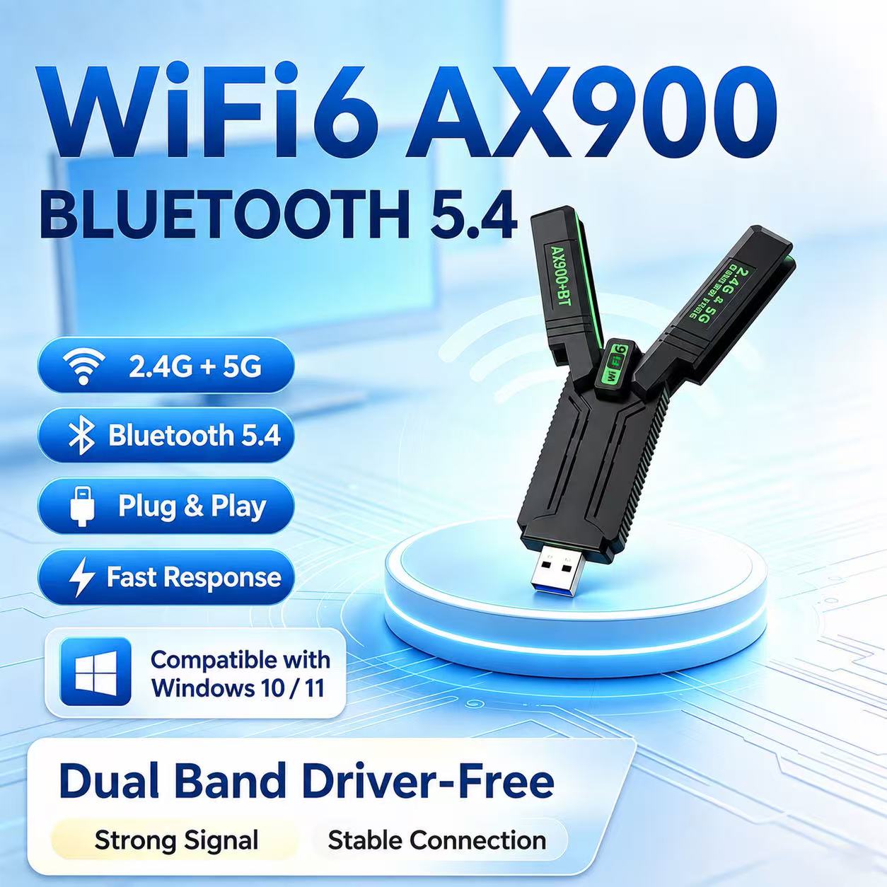 Adaptador USB Sem Fio Gigabit  - Laptop Electronics Accessories avaliação e preço