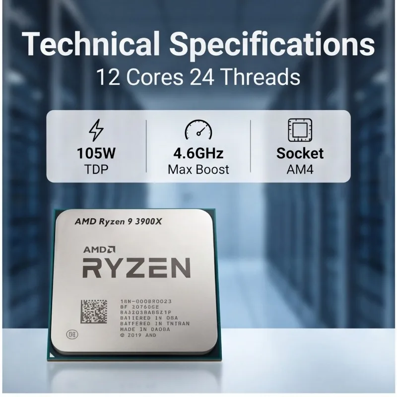 Processador AMD Ryzen 9 3900X  - Amd Cpu Ryzen 9 avaliação e preço