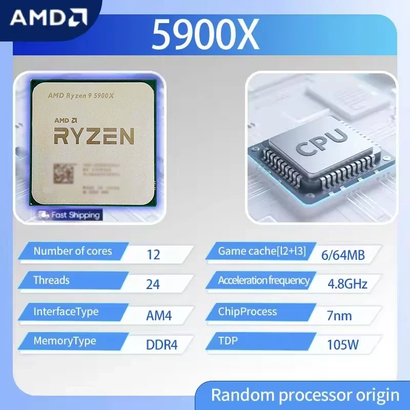 Processador AMD Ryzen 9 5900X  - Amd Cpu Ryzen 9 avaliação e preço