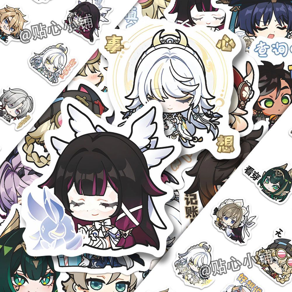 64PCS Adesivos de Anime Genshi - Laptop Original Accessories avaliação e preço