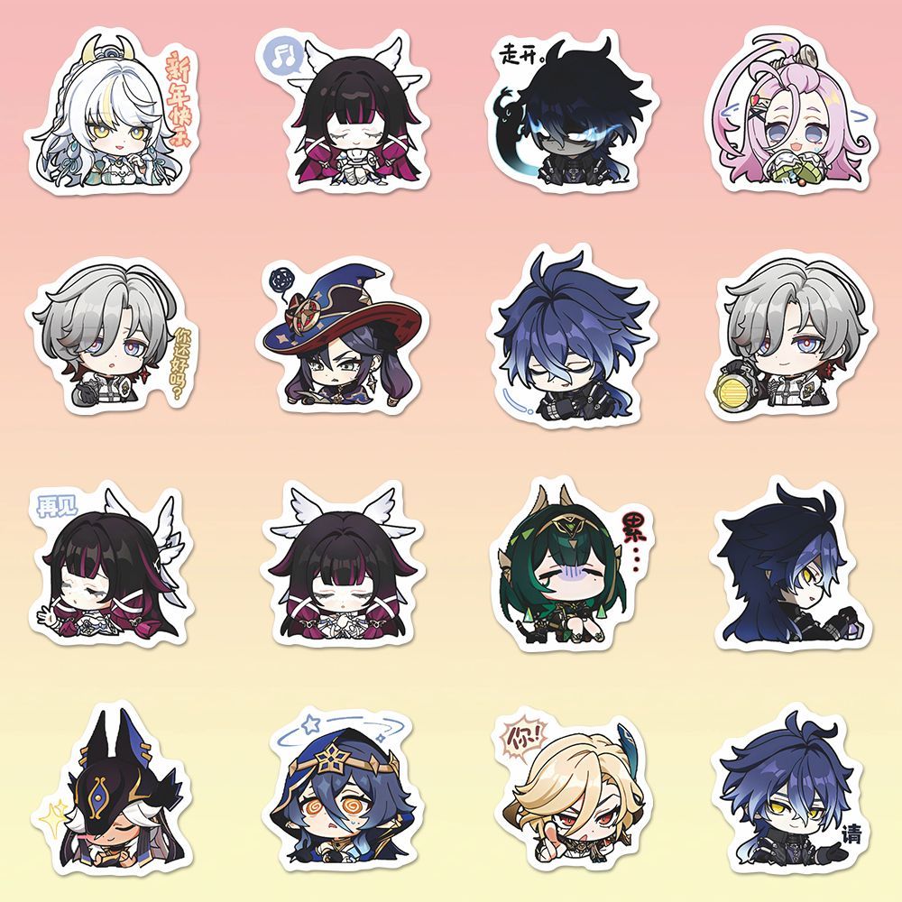 64PCS Adesivos de Anime Genshi - Laptop Original Accessories avaliação e preço