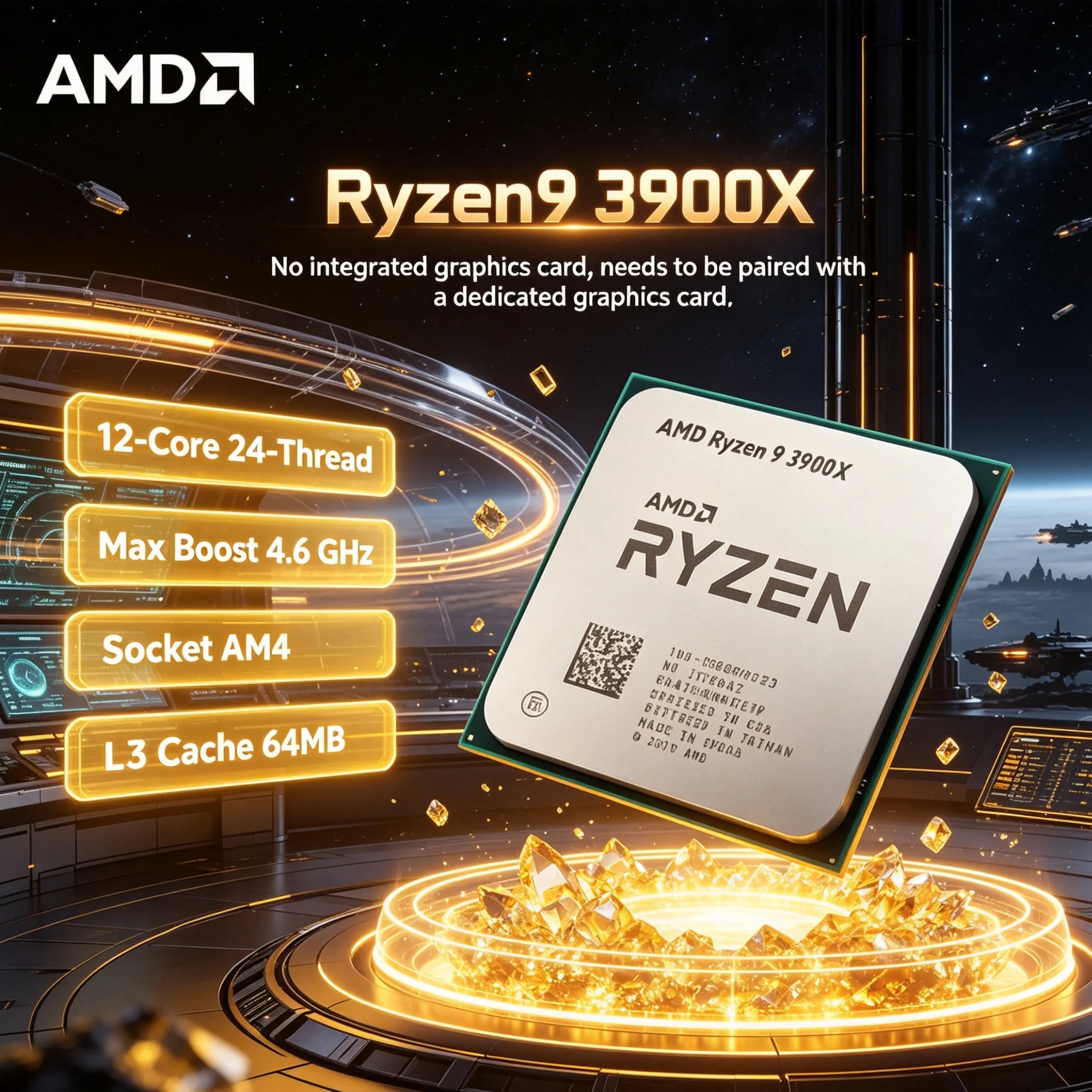 Processador AMD Ryzen 9 3900X  - Amd Cpu Ryzen 9 avaliação e preço